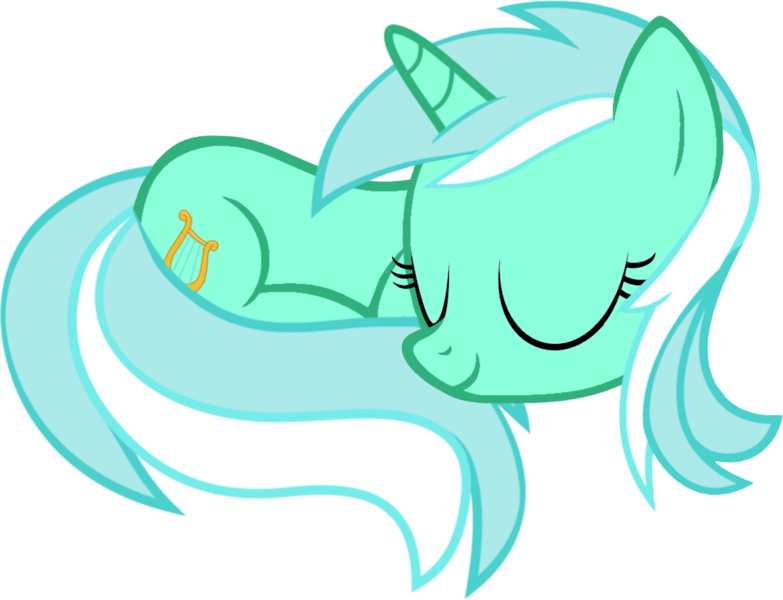 Size: 1104x846 | Tagged: safe, artist:uigsyvigvusy, artist:zacatron94, derpibooru import, lyra heartstrings, pony, unicorn, behaving like a cat, curled up, cute, eyes closed, female, lyrabetes, mare, simple background, sleeping, solo, trace, transparent background, vector