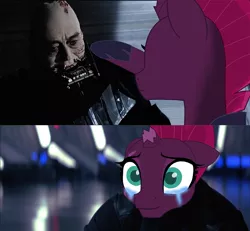 Size: 1130x1043 | Tagged: anakin skywalker, artist:ejlightning007arts, crossover, crying, darth vader, death, derpibooru import, edit, edited screencap, my little pony: the movie, return of the jedi, safe, screencap, star wars, teary eyes, tempest shadow