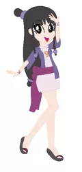 Size: 288x600 | Tagged: safe, artist:fjessemcsm, artist:pupkinbases, derpibooru import, human, equestria girls, ace attorney, barely eqg related, base used, capcom, clothes, crossover, dress, equestria girls style, equestria girls-ified, jewelry, maya fey, necklace, sandals, shoes