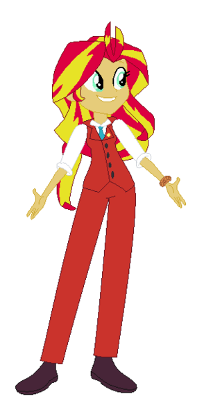 Size: 306x624 | Tagged: safe, artist:fjessemcsm, artist:selenaede, derpibooru import, sunset shimmer, human, equestria girls, ace attorney, alternate hairstyle, apollo justice, barely eqg related, base used, capcom, clothes, crossover, necktie, shoes, suit, vest, waistcoat, watch, wristwatch