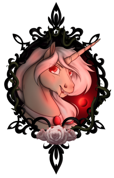 Size: 1280x1996 | Tagged: semi-grimdark, artist:acry-artwork, derpibooru import, oc, oc:cerion reinhart, pony, unicorn, vampire, vampony, blood, fangs, flower, male, rose, solo, stallion, vine