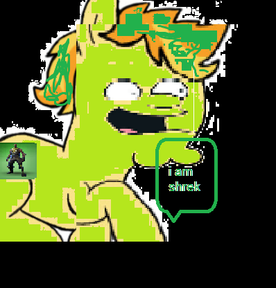 Size: 398x416 | Tagged: safe, artist:squidponer, derpibooru import, pony, 1000 hours in ms paint, crappy art, dank memes, family guy, needs more jpeg, peter griffin, shitposting, shrek, this is epic, wat, why