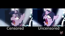 Size: 1280x720 | Tagged: safe, derpibooru import, edit, edited screencap, screencap, mean twilight sparkle, tree of harmony, pony, the mean 6, censored, clone, comparison, dying, imminent death, solo, uncensored, you know for kids, you ruined everything, youtube link, youtube thumbnail