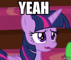 Size: 678x576 | Tagged: safe, derpibooru import, edit, edited screencap, screencap, twilight sparkle, twilight sparkle (alicorn), alicorn, pony, horse play, animated, anxiety, crazy face, cropped, ear twitch, faic, gif, gifs.com, meme, nervous, nothing to worry, reaction image, solo, yeah