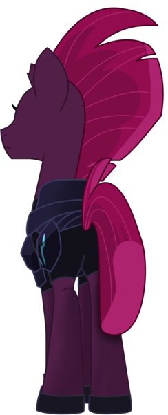 Size: 4598x11296 | Tagged: safe, artist:ejlightning007arts, derpibooru import, tempest shadow, pony, unicorn, my little pony: the movie, absurd resolution, armor, away from viewer, broken horn, female, horn, mare, simple background, solo, transparent background, vector