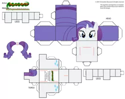 Size: 2979x2354 | Tagged: safe, artist:grapefruitface1, derpibooru import, part of a set, rarity, pony, arts and crafts, craft, cubeecraft, papercraft, printable, solo