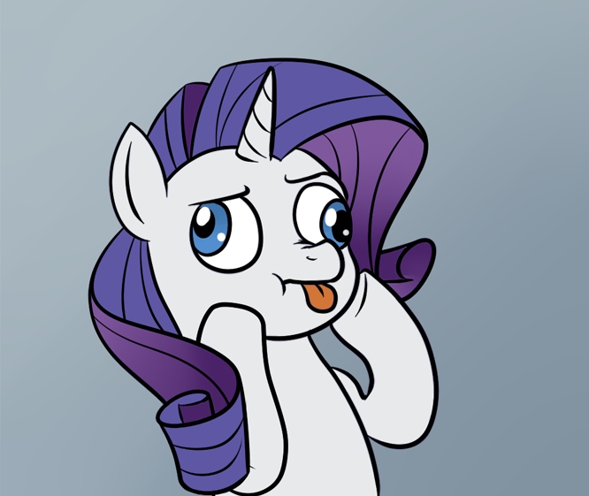 Size: 666x561 | Tagged: safe, derpibooru import, rarity, pony, unicorn, derp, female, mare, tongue out