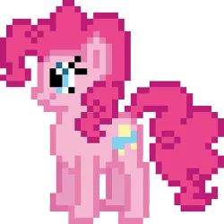 Size: 288x288 | Tagged: safe, artist:fluttershy_z, derpibooru import, pinkie pie, earth pony, pony, female, mare, newbie artist training grounds, pixel art, simple background, smiling, solo, transparent background