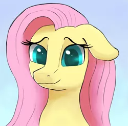 Size: 3619x3571 | Tagged: safe, artist:super-mpm, derpibooru import, fluttershy, pegasus, pony, cute, female, floppy ears, looking at you, mare, shyabetes, smiling, solo