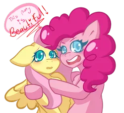 Size: 825x755 | Tagged: safe, artist:mocaangel, derpibooru import, fluttershy, pinkie pie, earth pony, pegasus, pony, female, mare, simple background, solo, transparent background