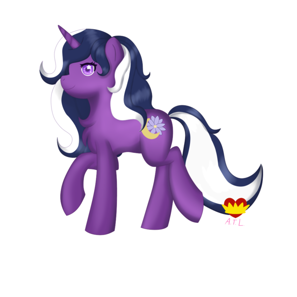 Size: 1024x1024 | Tagged: safe, artist:demonwolfspirit, derpibooru import, oc, oc:moonlight lavender, unofficial characters only, pony, unicorn, flower, moon, simple background, solo, stars, transparent background