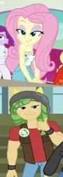 Size: 471x1306 | Tagged: safe, derpibooru import, screencap, applejack, flash sentry, fluttershy, sandalwood, equestria girls, equestria girls series, friendship games, spring breakdown, spoiler:eqg series (season 2), adorasexy, background human, bedroom eyes, cropped, cute, female, male, offscreen character, right there in front of me, sandalshy, sexy, shipping, shipping domino, shoulderless, straight, thumbs up