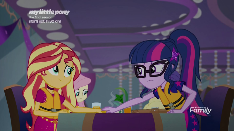 Size: 1920x1080 | Tagged: safe, derpibooru import, screencap, fluttershy, rarity, sci-twi, sunset shimmer, twilight sparkle, equestria girls, equestria girls series, spring breakdown, spoiler:eqg series (season 2), glasses, lifejacket, ponytail, sad, shipping fuel