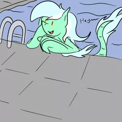 Size: 3000x3000 | Tagged: artist:bigmackintosh, derpibooru import, doodle, oc, oc:seapony lyra, safe, sea pony, shapeshifter, swimming pool, unofficial characters only