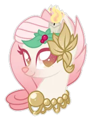 Size: 800x922 | Tagged: artist:crystal-tranquility, bust, candle, deer, deer pony, derpibooru import, female, ghost of christmas past, original species, pond pony, portrait, safe, simple background, solo, transparent background