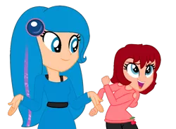 Size: 1018x748 | Tagged: safe, artist:emmakkkkk, artist:yaya54320, derpibooru import, oc, oc:cherry cheesecake, equestria girls, barely eqg related, base used, blueberry muffin (strawberry shortcake), clothes, crossover, equestria girls style, equestria girls-ified, strawberry shortcake