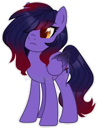 Size: 312x406 | Tagged: safe, artist:nekomellow, derpibooru import, oc, oc:shadowsneak, unofficial characters only, pegasus, pony, assassin, female, mare, mute, solo