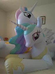 Size: 3024x4032 | Tagged: safe, artist:arniemkii, derpibooru import, princess celestia, alicorn, horse, pony, unicorn, bootleg, female, hongyi, inflatable, inflatable toy, mare, my little pony