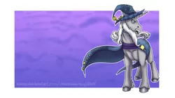 Size: 1920x1080 | Tagged: safe, artist:awesomewaffle11, derpibooru import, star swirl the bearded, pony, unicorn, cloak, clothes, hat, male, solo, stallion, unshorn fetlocks, wallpaper, wizard hat