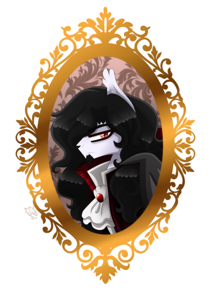 Size: 1581x2190 | Tagged: safe, artist:sugaryicecreammlp, derpibooru import, ponified, pony, vampire, vampony, bust, clothes, dracula, facial hair, male, portrait, solo, stallion