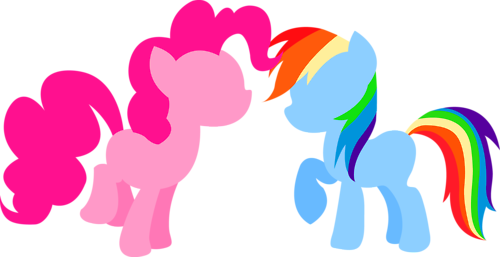 Size: 500x257 | Tagged: safe, artist:audoubled, derpibooru import, pinkie pie, rainbow dash, earth pony, pegasus, pony, female, hooves, lesbian, lineless, mare, minimalist, missing cutie mark, modern art, pinkiedash, raised hoof, shipping, simple background, transparent background, wings