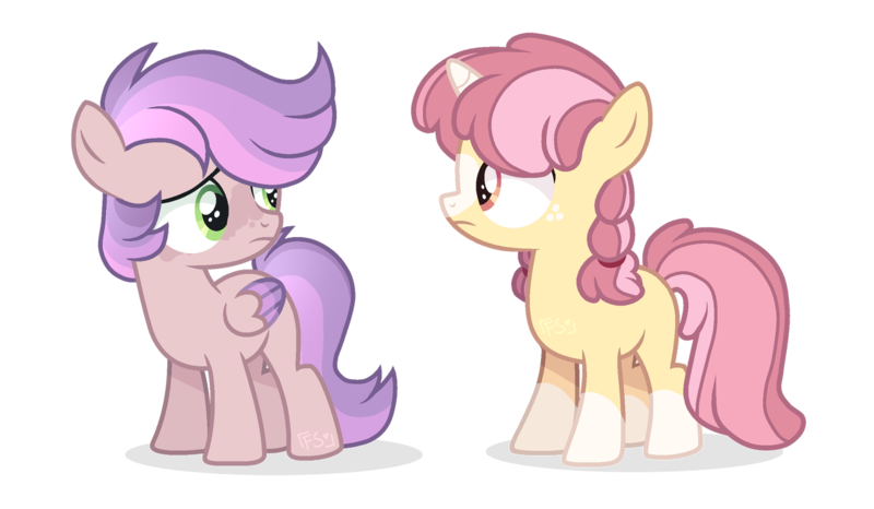 Size: 1280x745 | Tagged: safe, artist:foxysparkle, derpibooru import, oc, unofficial characters only, pegasus, pony, unicorn, colt, half-siblings, magical lesbian spawn, male, offspring, parent:apple bloom, parent:scootaloo, parent:sweetie belle, parents:scootabelle, parents:sweetiebloom