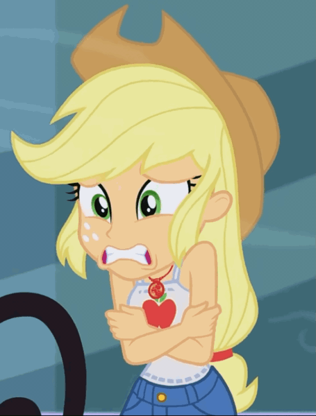 Size: 1107x1460 | Tagged: safe, derpibooru import, screencap, applejack, equestria girls, equestria girls series, street chic, spoiler:eqg series (season 2), animated, chattering teeth, cold, cropped, cute, freezing, gif, jackabetes, shivering, sleeveless, solo, wind blowing