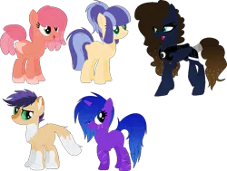 Size: 1061x804 | Tagged: safe, artist:klawiee, derpibooru import, oc, unnamed oc, unofficial characters only, cat, cat pony, hybrid, original species, pegasus, unicorn, armor, base used, colored eyes, colored hooves, colored wings, female, interspecies offspring, magical lesbian spawn, male, offspring, parent:big macintosh, parent:capper, parent:flash sentry, parent:fluttershy, parent:pinkie pie, parent:princess luna, parent:rarity, parent:twilight sparkle, parents:capperity, parents:flashlight, parents:fluttermac, parents:lunapie, paws, scar, sparkly mane, tail wrap, tp, wings