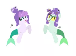 Size: 917x673 | Tagged: safe, artist:hetaliafranceluvr123, artist:selenaede, derpibooru import, ponified, gorgon, mermaid, merpony, pony, base used, cala maria, crossover, cuphead, fins, mermaid tail, mermaidized, species swap, studio mdhr, tail