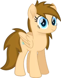 Size: 1514x1945 | Tagged: safe, artist:peahead, derpibooru import, oc, oc:stellar winds, unofficial characters only, pegasus, pony, blue eyes, female, folded wings, looking at you, mare, movie accurate, simple background, smiling, solo, standing, transparent background, vector, wings