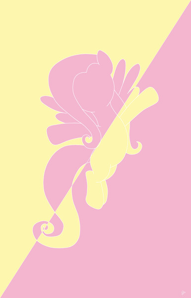 Size: 1920x2985 | Tagged: safe, artist:awesomedude14, derpibooru import, fluttershy, pegasus, pony, abstract art, duotone, female, modern art, solo