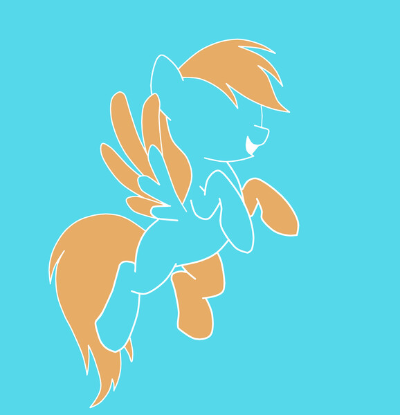 Size: 1920x1992 | Tagged: safe, artist:awesomedude14, derpibooru import, rainbow dash, pegasus, pony, duotone, flying, happy, simple background, solo