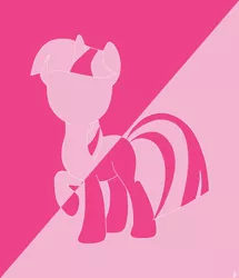 Size: 1920x2232 | Tagged: safe, artist:awesomedude14, derpibooru import, twilight sparkle, pony, unicorn, duotone, female, happy, mare, one hoof raised, pink, simple background, solo