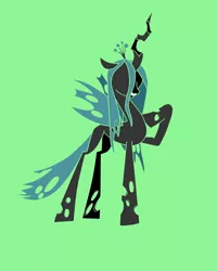 Size: 1920x2400 | Tagged: safe, artist:awesomedude14, derpibooru import, queen chrysalis, changeling, changeling queen, crown, female, happy, image, jewelry, jpeg, raised hoof, regalia, simple background, solo, tritone