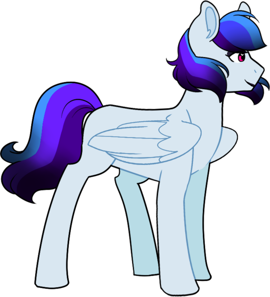 Size: 691x760 | Tagged: safe, artist:nerdt0pia, derpibooru import, oc, unofficial characters only, pegasus, pony, female, magical lesbian spawn, mare, offspring, parent:rainbow dash, parent:rarity, parents:raridash, simple background, solo, transparent background