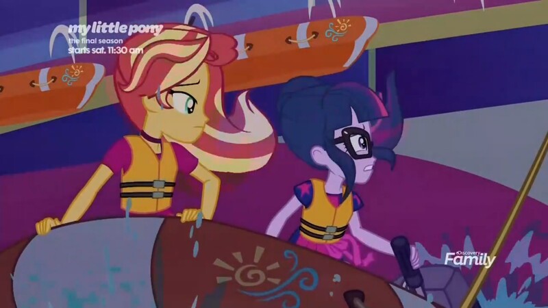 Size: 1599x899 | Tagged: safe, derpibooru import, screencap, sci-twi, sunset shimmer, twilight sparkle, equestria girls, equestria girls series, spring breakdown, spoiler:eqg series (season 2), boat, female, lifejacket