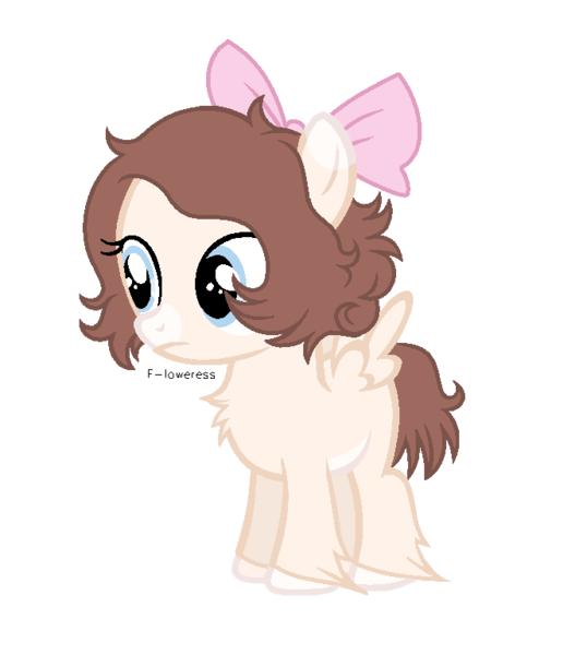 Size: 689x768 | Tagged: safe, artist:fioweress, derpibooru import, oc, oc:adeline, pegasus, pony, bow, female, filly, hair bow, parents:oc x oc, simple background, solo, transparent background