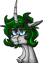 Size: 143x207 | Tagged: safe, artist:captainofhopes, derpibooru import, oc, oc:schiller rush, pony, unicorn, bust, female, horn, long horn, looking at you, manepxls, mare, pixel art, pxls.space, simple background, solo, transparent background