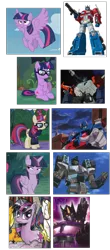 Size: 1200x2719 | Tagged: safe, artist:andypriceart, derpibooru import, idw, mean twilight sparkle, moondancer, sci-twi, twilight sparkle, twilight sparkle (alicorn), ponified, alicorn, pony, unicorn, equestria girls, equestria girls series, season 5, season 8, spring breakdown, the mean 6, spoiler:eqg series (season 2), spoiler:s08, clone, comparison, cropped, crossed hooves, equestria girls ponified, evil counterpart, evil twilight, female, flying, ginrai, glasses, god ginrai, mare, offscreen character, optimus prime, scourge, scourge (transformers), shattered glass, smiling, smirk, spread wings, transformers, transformers masterforce, transformers shattered glass, ultra magnus, unicorn sci-twi, wings