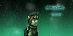 Size: 1280x640 | Tagged: safe, artist:captainhoers, derpibooru import, oc, oc:rainbow code, unofficial characters only, pegasus, pony, the sunjackers, canterlot, cyberpunk, male, new canterlot, stallion