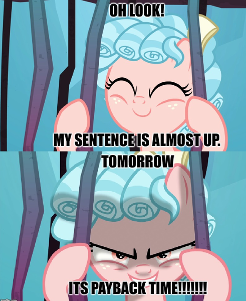 Size: 1140x1392 | Tagged: safe, derpibooru import, edit, edited screencap, screencap, cozy glow, pegasus, pony, school raze, season 9, spoiler:s09, 2019, comic, countdown, crazy smile, evil, female, filly, grammar error, meme, screencap comic, season 9 countdown, smiling, smirk, wanna be friends?