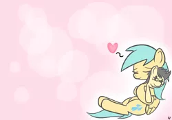 Size: 1250x875 | Tagged: safe, artist:datahmedz, derpibooru import, sunshower raindrops, oc, pony, raindropsanswers, ask, hug, plushie, tumblr