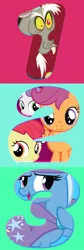 Size: 800x2384 | Tagged: 123, apple bloom, countdown, cutie mark crusaders, derpibooru import, discord, numbers, safe, scootaloo, season 9 countdown, sweetie belle, trixie