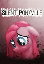 Size: 690x1000 | Tagged: safe, artist:mimic-slenderpony, derpibooru import, pinkie pie, earth pony, pony, fanfic:silent ponyville, bust, female, floppy ears, mare, pinkamena diane pie, portrait, sad, silent hill, solo