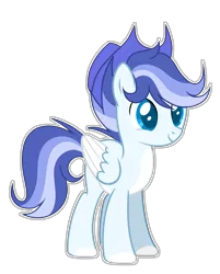 Size: 3742x4644 | Tagged: safe, artist:thesmall-artist, derpibooru import, oc, oc:blue, pegasus, pony, colored hooves, hat, male, simple background, solo, stallion, transparent background, two toned wings, wings