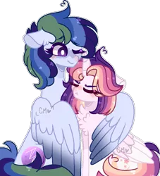 Size: 879x970 | Tagged: safe, artist:moon-rose-rosie, derpibooru import, oc, oc:celestial moon, oc:sparkle dash, unofficial characters only, alicorn, pegasus, pony, female, hug, magical lesbian spawn, mare, offspring, parent:rainbow dash, parent:twilight sparkle, parents:twidash, siblings, simple background, sisters, transparent background, winghug