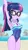 Size: 560x1000 | Tagged: suggestive, artist:ta-na, derpibooru import, sci-twi, twilight sparkle, equestria girls, equestria girls series, armpits, beach, breasts, clothes, erect nipples, female, geode of telekinesis, glasses, image, magical geodes, nipple outline, ocean, one-piece swimsuit, png, sand, sci-twi swimsuit, sexy, smiling, solo, solo female, swimsuit