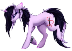 Size: 1850x1300 | Tagged: safe, artist:sodapopfairypony, derpibooru import, oc, oc:chia seed, pony, unicorn, bracelet, female, mare, simple background, solo, spiked wristband, transparent background, wristband