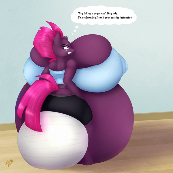 Size: 5000x5000 | Tagged: questionable, artist:09hankris, derpibooru import, tempest shadow, anthro, unicorn, angry, ass, belly, big belly, big breasts, blushing, breasts, broken horn, butt, clothes, erect nipples, eye scar, female, gritted teeth, horn, huge belly, huge breasts, hyper, hyper belly, hyper breasts, hyper pregnancy, impossibly large belly, impossibly large breasts, large butt, nipple outline, pants, pregnant, scar, solo, solo female, the ass was fat, yoga ball, yoga pants