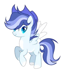 Size: 2496x2968 | Tagged: safe, artist:thesmall-artist, derpibooru import, oc, oc:blue, pegasus, pony, hat, male, simple background, solo, stallion, transparent background, two toned wings, wings